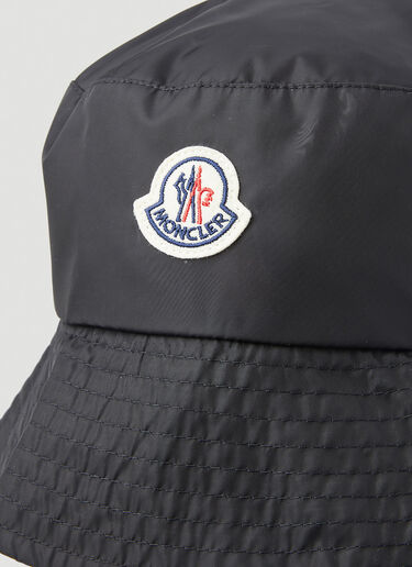 Moncler Logo Patch Bucket Hat Black mon0247066