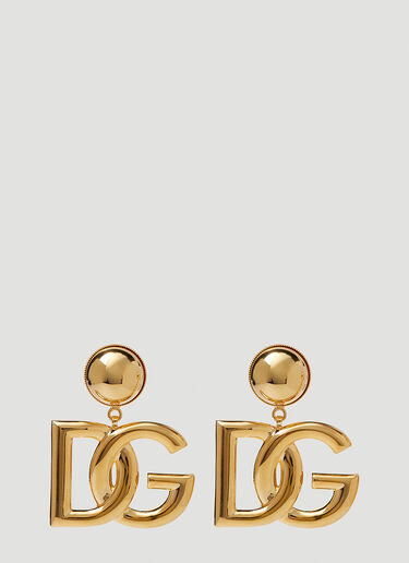 Dolce & Gabbana 로고 플라크 클립 온 이어링 골드 dol0249106