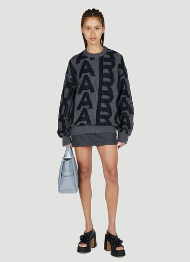 Monogram Distressed Sweater Marc Jacobs Monogram Distressed Sweater Grey mcj0251007