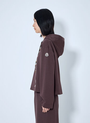 Moncler Hooded Sweatshirt with Contrast Drawstrings Brown mon0265100