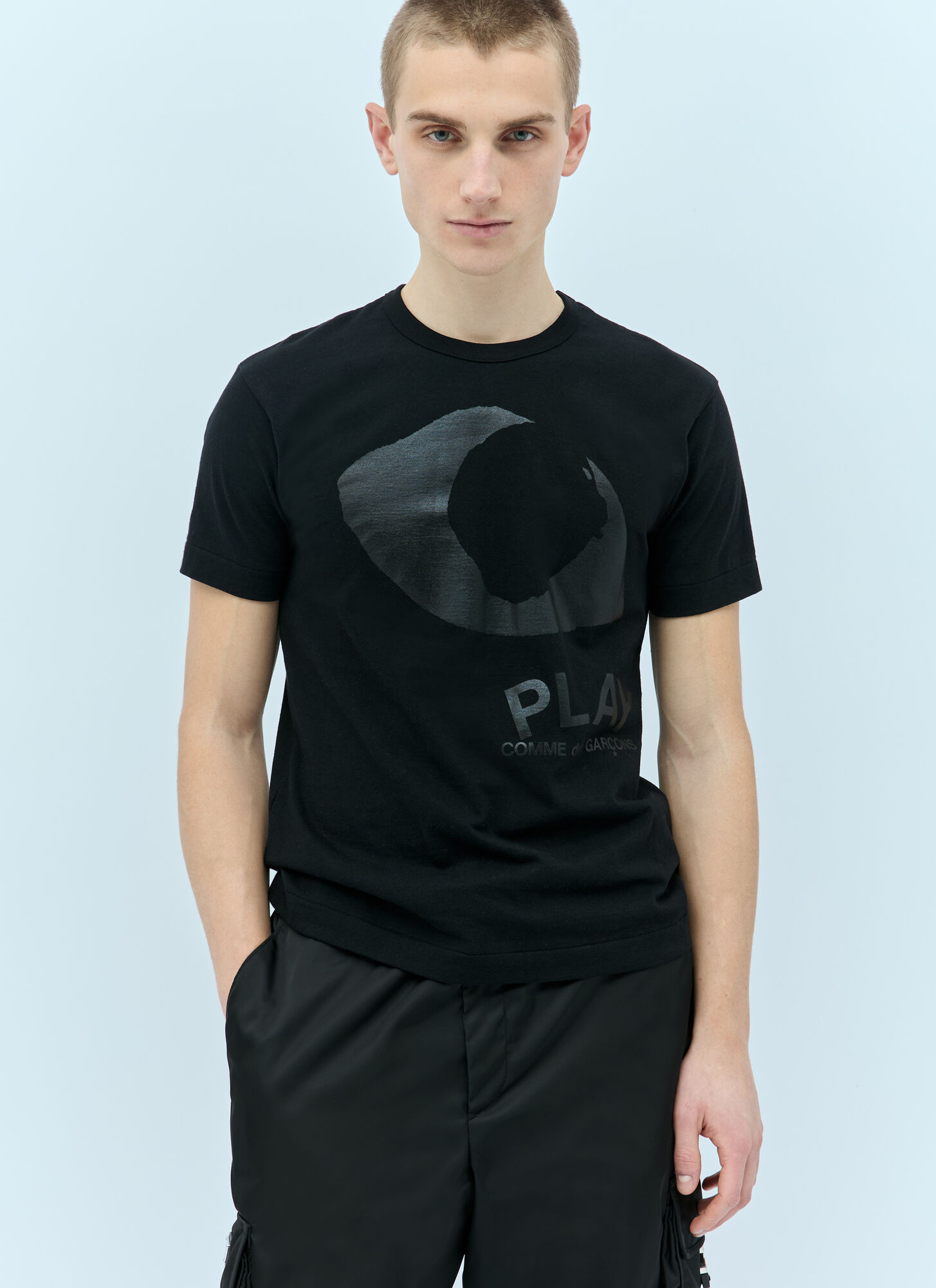 Shop Comme Des Garçons Play Play T-shirt In Black