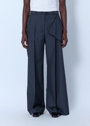 Jil Sander Fil-à-Fil Dressy Wool Pants Grey jil0266021
