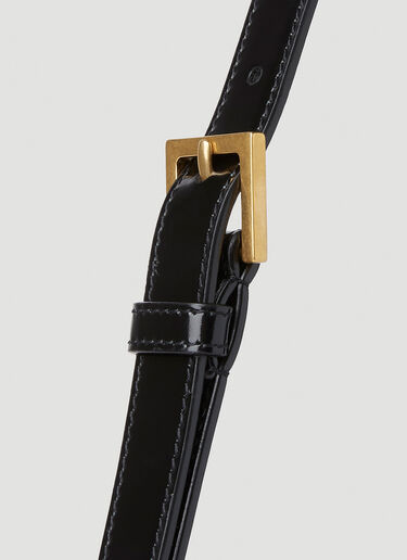 Logo Plaque Quilted Shoulder Bag Saint Laurent Logo Plaque Quilted Shoulder Bag Black sla0251123
