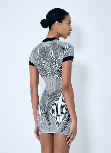 Jean Paul Gaultier Morphing 细条纹迷你连衣裙 白色 jpg0259020