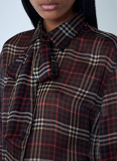 Tartant Silk Cassandre Shirt Saint Laurent Tartant Silk Cassandre Shirt Grey sla0261026