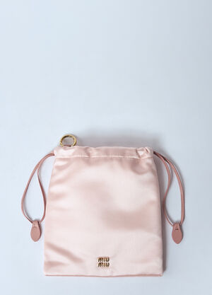The Row Satin Pouch Navy row0260034