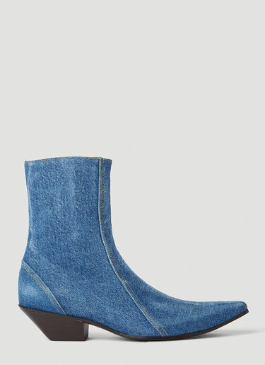Acne Studios 데님 포인티드 토 부츠 블루 acn0252033