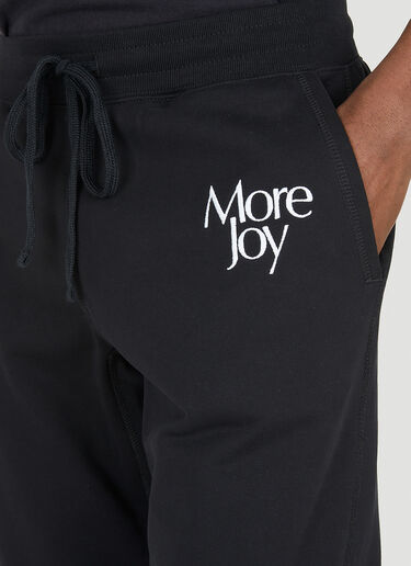 More Joy Logo Embroidered Classic Track Pants Black mjy0347022