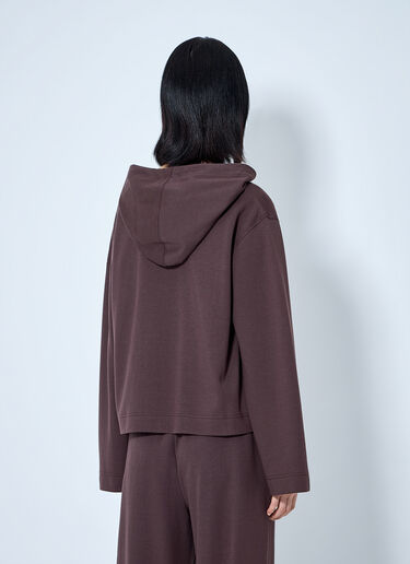 Moncler Hooded Sweatshirt with Contrast Drawstrings Brown mon0265100