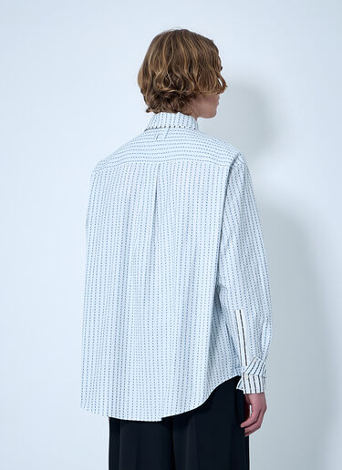 Jacquemus Patterned Cotton Poplin Shirt White jac0164017