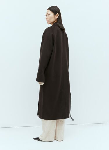 TOTEME Signature Wool Double Coat Brown tot0255023