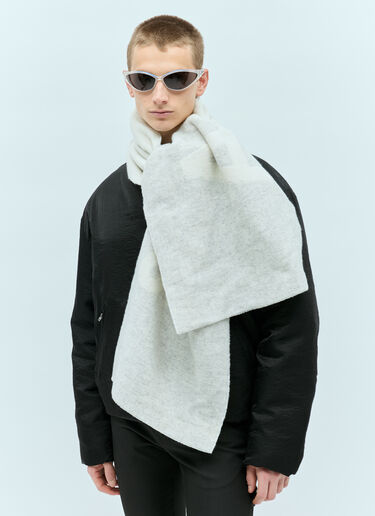 Narrow Logo Jacquard Scarf Acne Studios Narrow Logo Jacquard Scarf Grey acn0156033