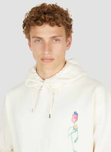 Soulland Flowers Hooded Sweatshirt White sld0150012