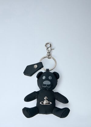 Vivienne Westwood Bear Keychain with Logo Plaque Black vvw0164005