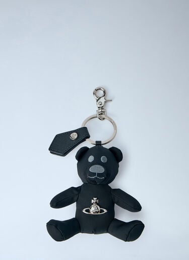 Bear Keychain with Logo Plaque Vivienne Westwood Bear Keychain with Logo Plaque Black vvw0164005