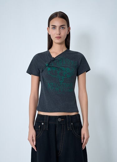 Logo Motif T-Shirt Alexander Wang Logo Motif T-Shirt Black awg0262002