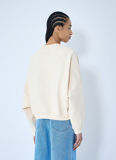 Marni Logo Print Sweatshirt Beige mni0259002