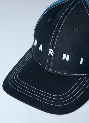 Marni Logo Motif Baseball Cap Blue mni0163002