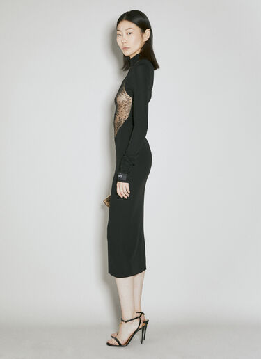 Dolce & Gabbana Chantilly Lace Insert Jersey Dress Black dol0254019