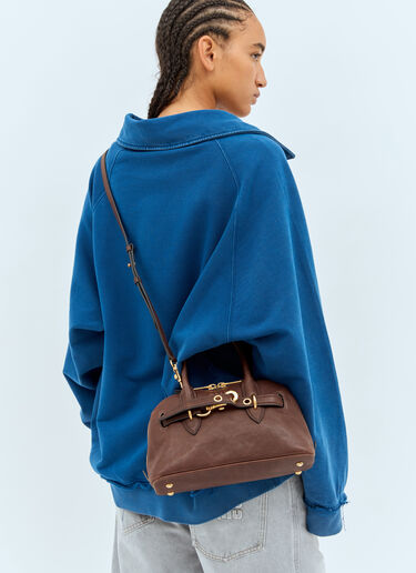 Miu Miu Small Aventure Nappa Leather Handbag Brown miu0258042