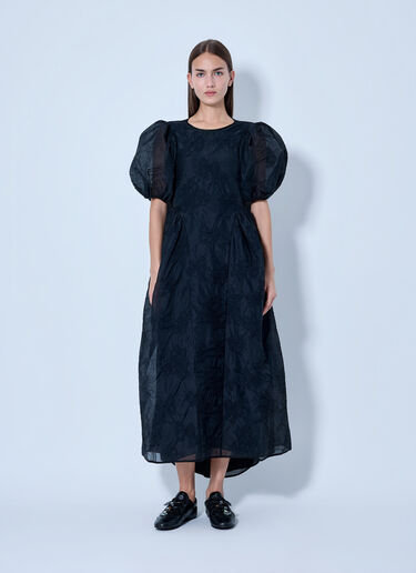 LN-CC® - Cecilie Bahnsen: Ulani Papillon Matelassé Midi Dress - Black Cecilie Bahnsen Ulani Papillon Matelassé Midi Dress Black cec0266007