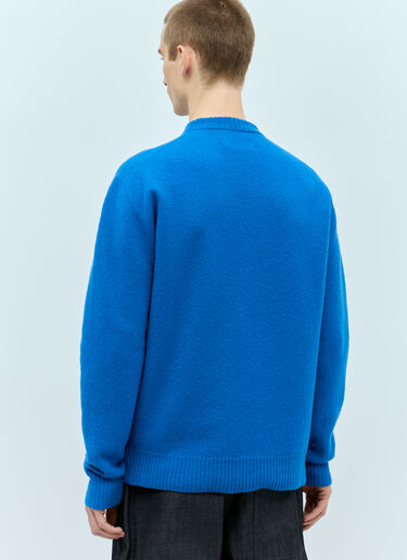 Jil Sander Crewneck Wool Sweater Blue jil0155003