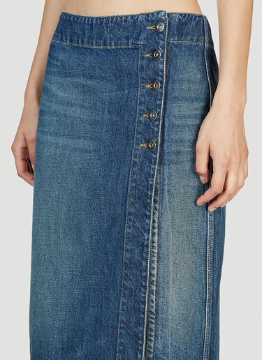 Bottega Veneta Buttoned Denim Skirt Blue bov0251122
