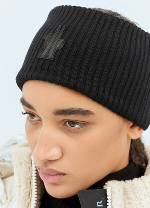 Moncler Grenoble Logo Patch Headband Black mog0258013