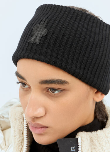Moncler Grenoble Logo Patch Headband Black mog0258013