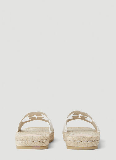 Gucci Interlocking G Flat Slides Cream guc0251162