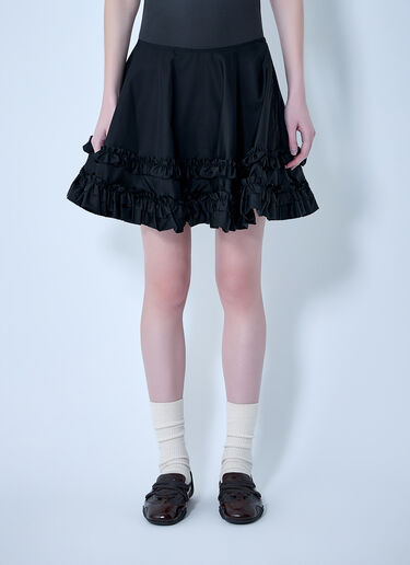 Duchesse Nylon Mini Frill Circle Skirt GANNI Duchesse Nylon Mini Frill Circle Skirt Black gan0263024