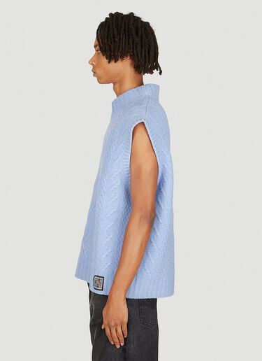 Martine Rose Boiled Cable Vest Blue mtr0154011