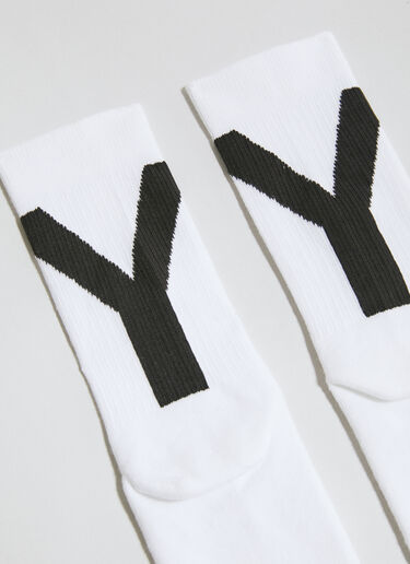 Y-3 High-Top Logo Socks White yyy0356030