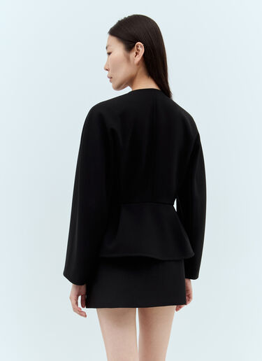 Max Mara Tailored Peplum Jacket Black max0257022
