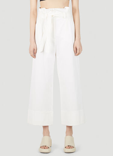 Max Mara Nigella Tie Fastening Pants White max0251026