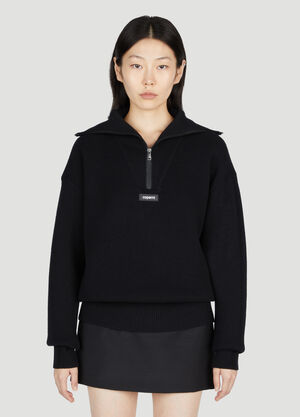 Coperni Half-Zip Boxy Sweater Black cpn0251015