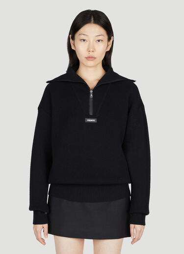 Coperni Half-Zip Boxy Sweater Black cpn0253010