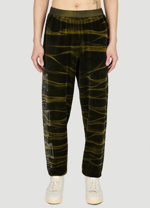 Aries x Juicy Couture Tie Dye Track Pants Dark Green ajy0352005