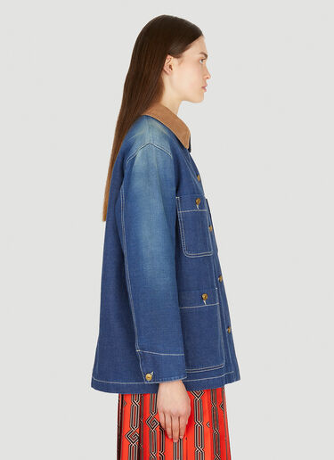 Gucci Longline Denim Jacket Blue guc0251026