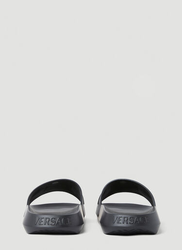 Versace Medusa Open Toe Slides Black ver0153026