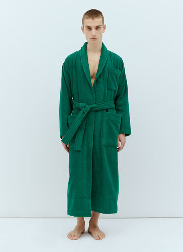 Tekla Terrycloth Classic Bathrobe Green tek0355013