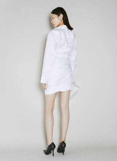 Alexander Wang Draped Back Dress White awg0253057