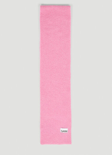 GANNI Wool Scarf Pink gan0253055