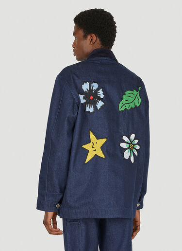 Sky High Farm Embroidered Workwear Jacket Blue skh0348002