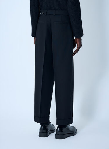Jil Sander Belted Tailored Wool Pants Black jil0162024