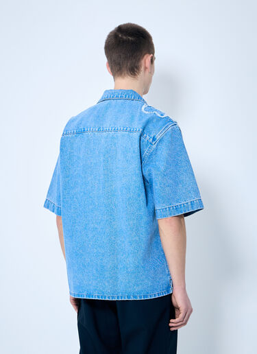 Marni Denim Shirt With Flower Motif Blue mni0159001