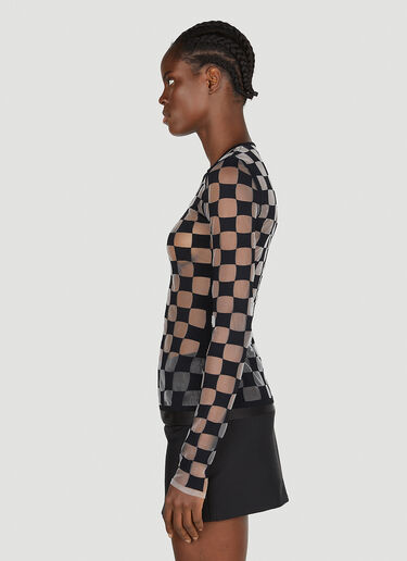 Sportmax Checked Top Black spx0252023