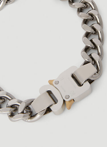 1017 ALYX 9SM Rollercoaster Buckle Necklace Silver aly0152014