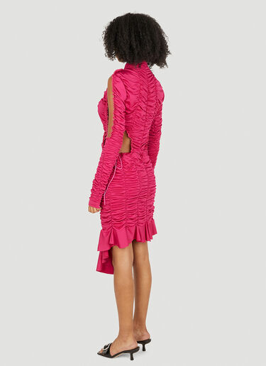 Ester Manas Peephole Ruched Dress Pink est0250001