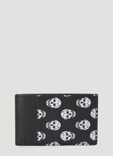 Alexander McQueen Skull Print Card Holder Black amq0148048